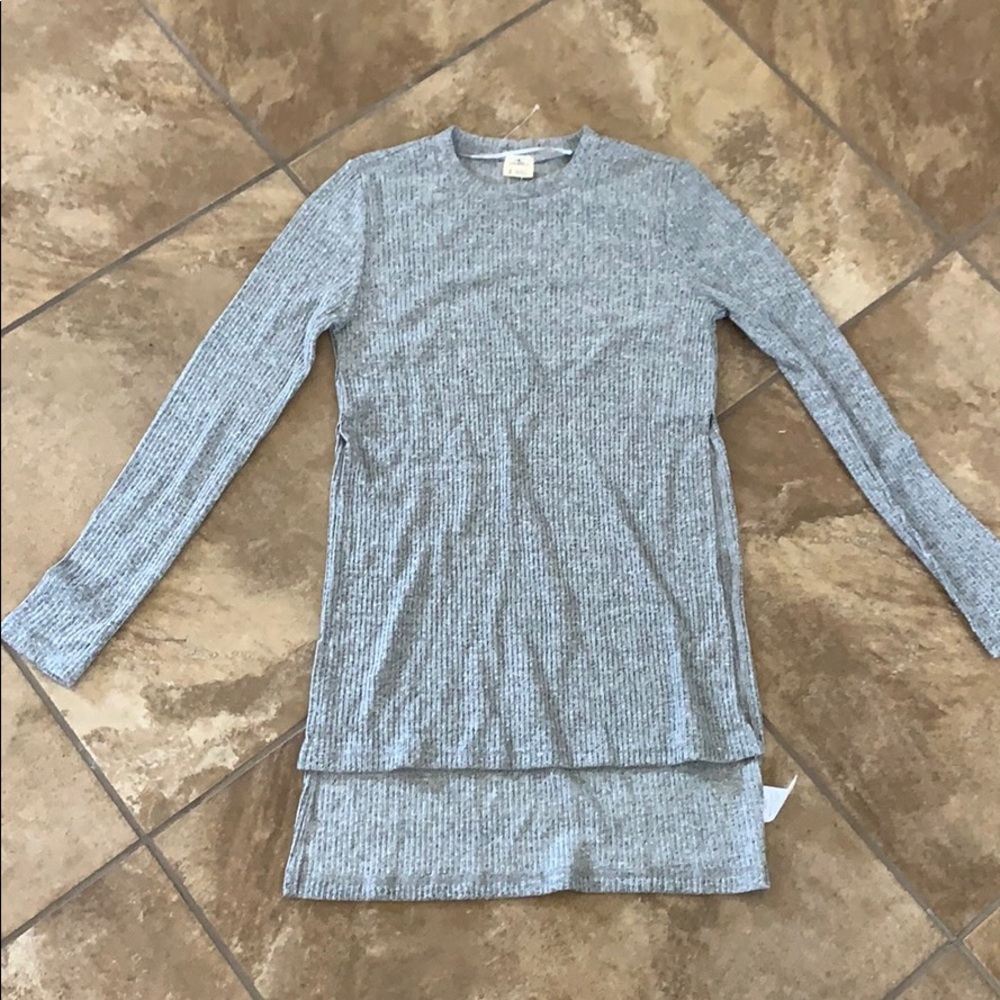 Grey sweater dress